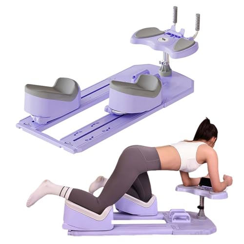 6-in-1 Wirbelsäulentrainer, Taillentrainer, digitaler Timer, Heim-Fitnessgerät für Taillentrainer, Workout, Taillenstraffung, Rücken, Beindehnung, Violett