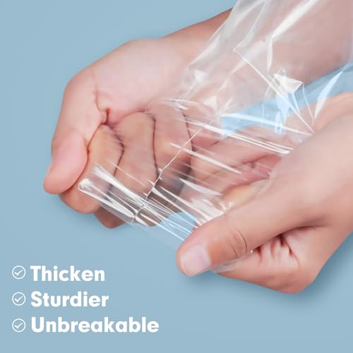 Image of Shrink Wrap Bags, [200 Pcs] 4.5 * 7 Inches Clear PVC Heat Shrink Wrap Bags, Small Shrink Wrap Bags for Packagaing Soap Bath Bombs Candles and Homemade DIY Projects