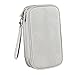 AFXGUSD Portable Organizer for Travel Cables and Accessories Storage Bag for Chargers and Data Cords, Medium Gray