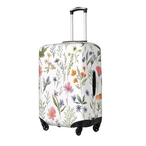 Fresh plants flowers plants Travel Luggage Cover Elastic Suitcase Covers Washable Anti Scratch Luggage Dust Covers Protector, Fits 22-24 inch Luggage, M2