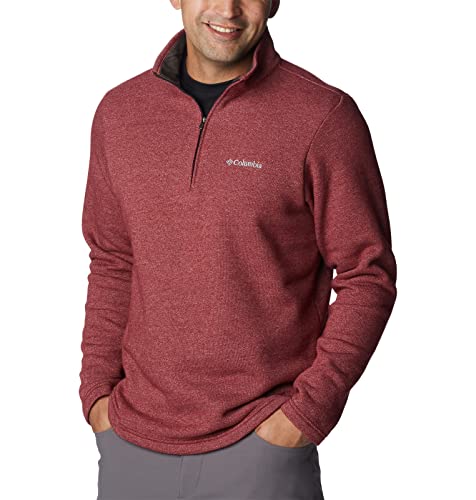 Columbia Men's Great Hart Mountain Iii Half Zip, Red Jasper Heather, Large #TOP4