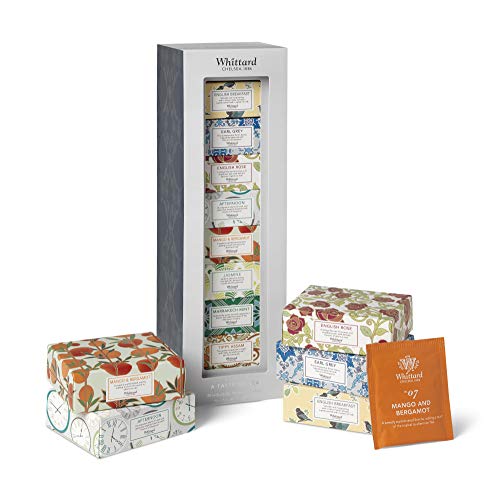 Whittard of Chelsea - Tea Discoveries: A Taste of Tea Gift Box - 4 Black, 3 Green & 1 Oolong Teabags (8 Teabags, 1 Box)