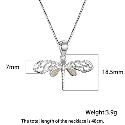 Pendentif rétro libellule bleu blanc pour sublimer un décolleté
