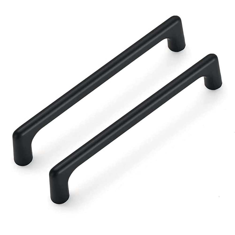Ansiedio Black 2 Pieces Kitchen Cabinet Handles Hole Distance 320Mm Matt Cupboard Handles Drawer Handles Zinc Alloy Wardrobe Handles
