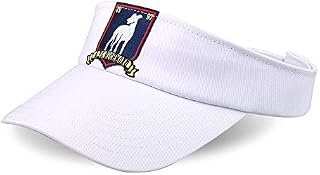 LIKUNGOU Mens Ted White Sport Sun Visor Hat Football Coach Adjustable Velcro Caps Visors Adult Summer Casual Outdoor Sportswear Accessory