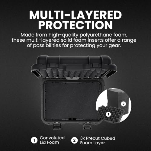 Image of NANUK T20 Waterproof Camera Case Hard Shell with Cubed Foam (11L) - Dustproof, Impact Resistant NK-7 Resin - For Camera, Drone & Sensitive Equipment - Compact Travel Case (12.9 inchx 9.7 inchx 10.3 inch) - Black