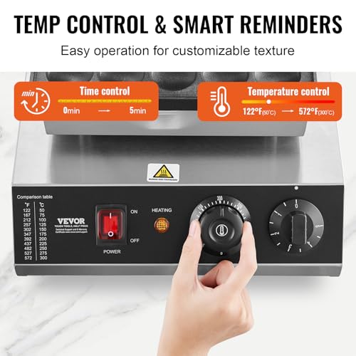 Vevor Macchina Per Mini Pancake Olandesi Da Cucina Commerciale, 25 Pezzi, Diametro 43 Mm, Macchina Per Mini Dorayaki, 1700 W, Controllo Di Temperatura Tempo, Per Cucina Commerciale, Feste, Evento - 3