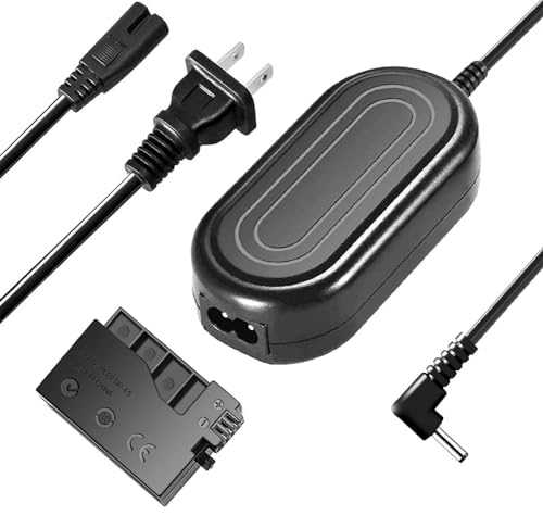 TKDY ACK-E5 Continuous AC Power Adapter LP-E5 Dummy Battery DR-E5 DC Coupler Charger Kit for Canon EOS Rebel XSi XS T1i 450D 500D 1000D Kiss F X2 X3 DSLR Cameras.