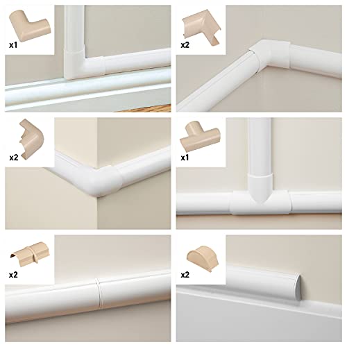 D-Line CLOAP3015M Mini Kabelkanal Clip-Over Verbindungsstücke Multipack, Aufsteckbare Verbindungsstücke… – Ansicht 2