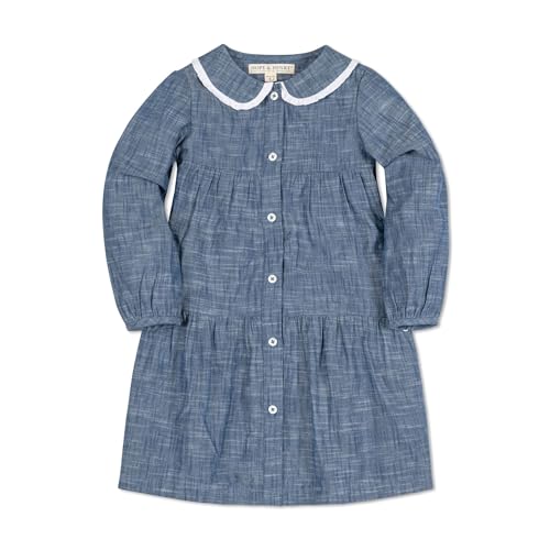 Hope & Henry Girls' Tie-Waist Shirtdress