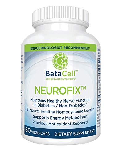 Neurofix Nerve Support Formula 60 Vege-Caps |B-Vitamins, Alpha Lipoic Acid 300mg and Folates for Healthy Nerve Function - Neuropathy Supplement