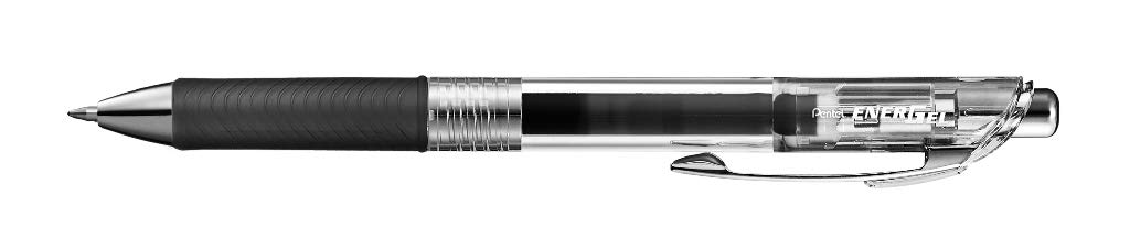 BL77TLE-AX EnerGel Pure Retractable Gel Rollerball Pen, 0.7 mm Ball Diameter = 0.35 mm Line Width, Refillable, Pack of 1, Black