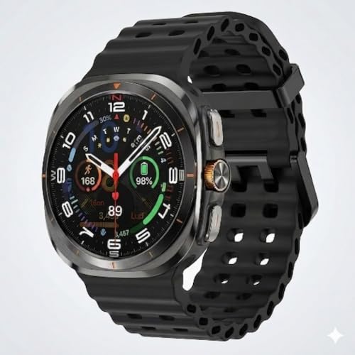 Smartwatch Microwear MA27 Watch Ultra, Tela IPS 47mm, GPS Integrado, A Prova D'Água IP68, Bluetooth, Bússola, Relogio Inteligente Feminino e Masculino (Preto)