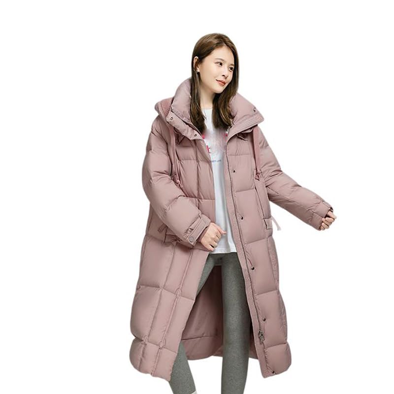 Doudoune longue d'hiver de qualité supérieure à capuche ample femme