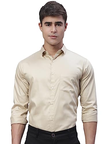 Image of Majestic Man Slim Fit Satin Cotton Formal Shirt for Men