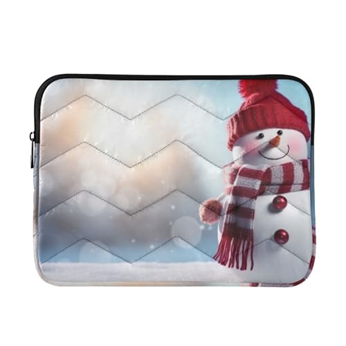 Funda para portátil 13-14 pulgadas impermeable con diseño de muñeco de nieve