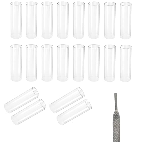 FRUSSONIA Aglets for Shoelaces,20pcs Sneaker Shoe Lace Shortening Repair Aglet Tips,Clear Shoe Lace Ends Tips with Good Heat Shrinkage,Compatible with Most Sneaker Shoes