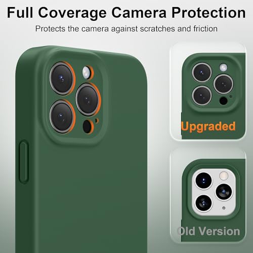 Coque iPhone 13 Pro compatible MagSafe doublure microfibre vert