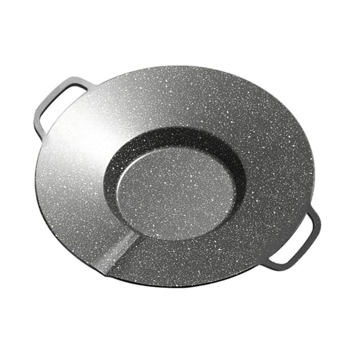 Round Griddle Pan - Stove Top Cookware for Quick Meals | Aluminum Alloy Build with Handles, Non Stick, Even Heat Distribution, Perfect for Indoor Outdoor Camping BBQ Family Dining Picnic