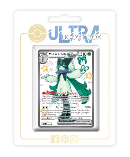 Miascarade ex SV078 Chromatique Full Art - Myboost X Écarlate et Violet 4.5 - Destinées de Paldea Coffret de 10 Cartes Pokémon Françaises