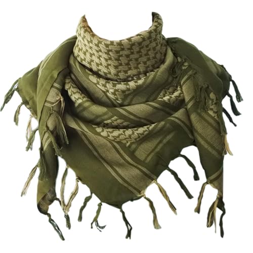 Image of Explore Land Cotton Shemagh Keffiyeh Tactical Desert Scarf Neck Head Wrap with Tassel for Men Women