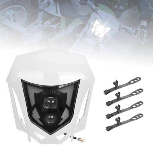 Feu avant de moto tout-terrain avec lunette de protection pour enduro et cross