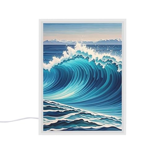 Miroir de courtoisie bleu éclairé LED miroir beauté portable variable