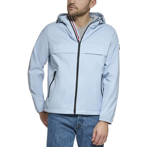 Image of Tommy Hilfiger Men's Simple Hooded Rain Jacket
