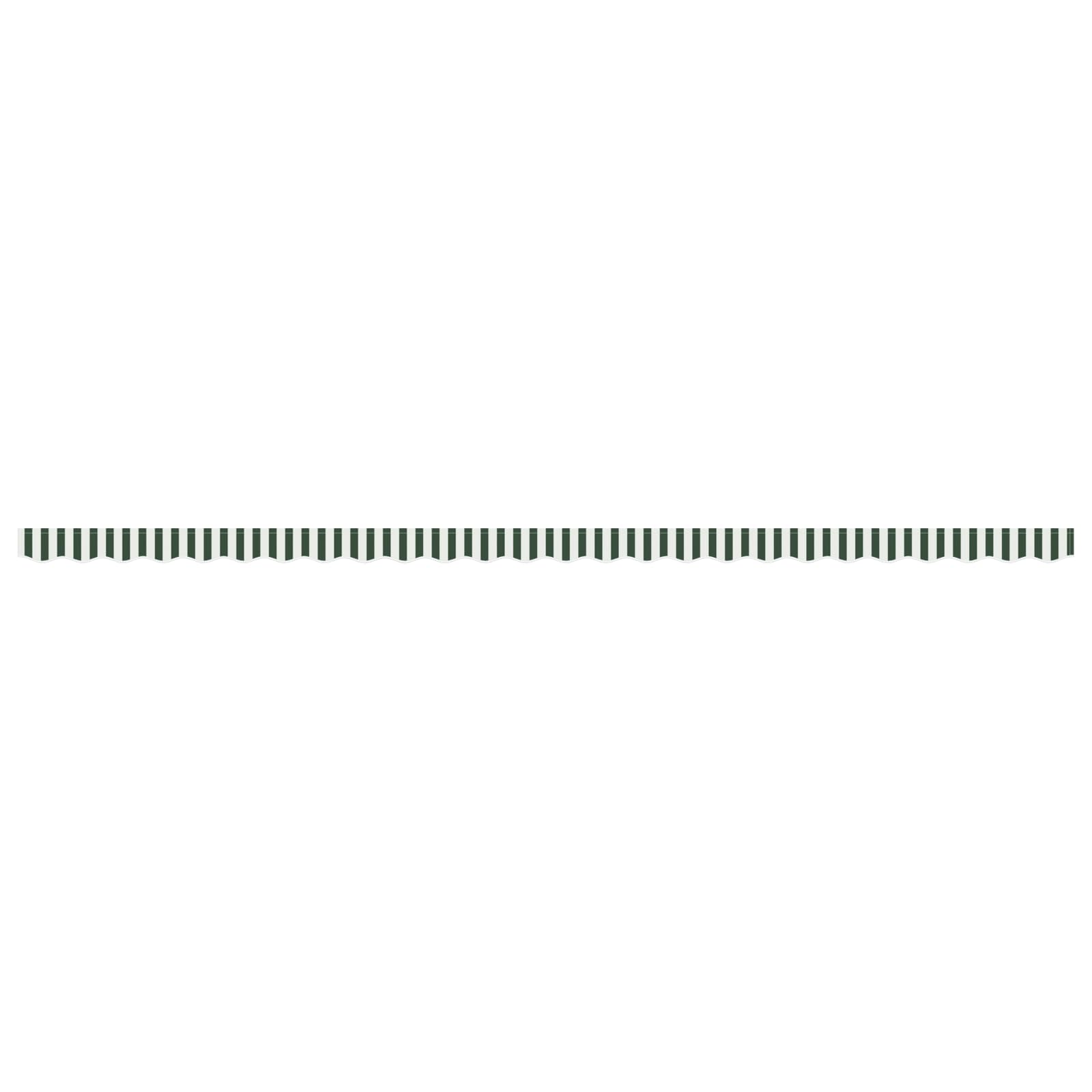 Tomostar Tissu de Remplacement de Cantonnière d’auvent, Lambrequin pour Store Toile de Remplacement Bandeau Banderole Store Banne de 6 m Vert et Blanc 5,8x0,2 m