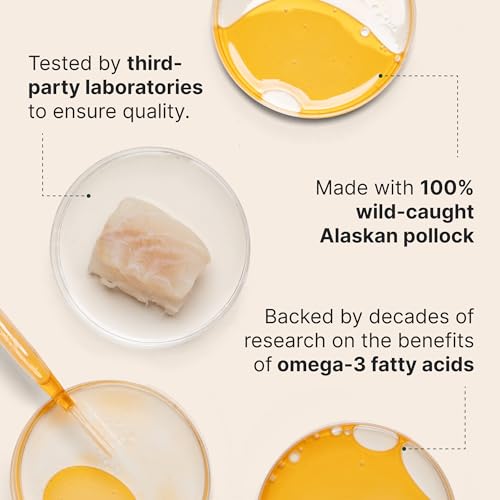 Wuffes Advanced Omega 3 Fish Oil for Dogs, Natural EPA & DHA Fatty Acids, Supports Healthy Skin and Coat, Joint Nutrition, Digestion & Immune System - 100% Pure Wild Alaskan Fish Oil - 8 Oz