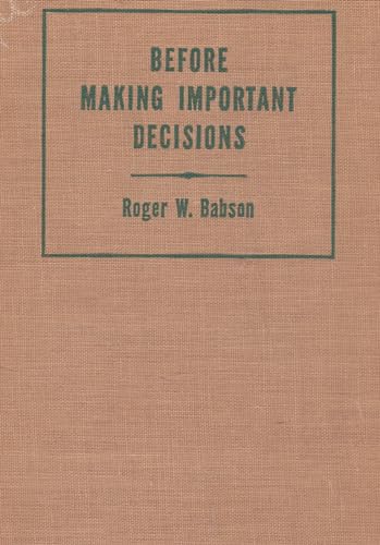 Before Making Important Decisions B000QAVARQ Book Cover