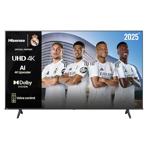 Hisense 43E63QT – UHD 4K, Smart TV 43 Pulgadas, Dolby Vision, Modo Juego Plus, DTS Virtual X, Control por Voz, Doble Control de Volumen, Auto Ordenación Canales TDT, 43″, Entry UHD 4K, 2025