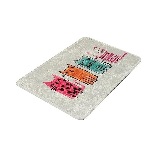 Alfombra de baño gatos color