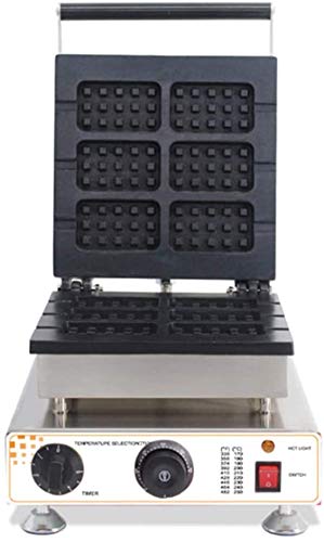 LXDDP Industrielle 6-teilige Waffel auf einem Stabmacher Eisenmaschinenbäcker Antihaft-Belgien-Waffelmacher