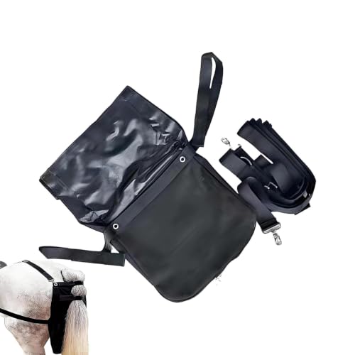 Bolsa de cola de caballo de tela oxford impermeable con asa para estiércol