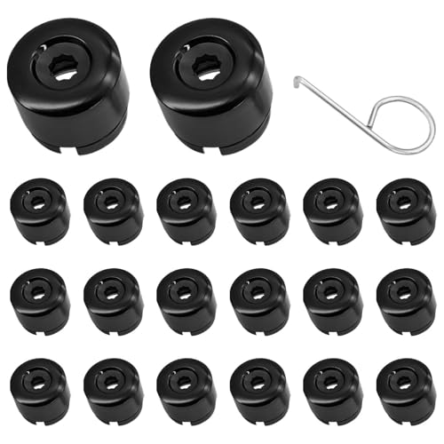 20 pièces Boulon ecrou couvre,équipées de crochets,Cache Boulon, Capuchons d'écrou de roue de voiture, Capuchons de boulons de roue, Cache-écrous de Pneu,...