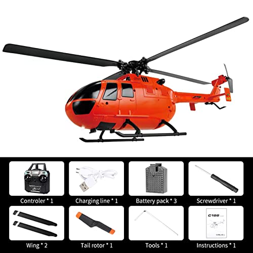 Sunydog RC Helicopter RC Drone Single Propeller Without Ailerons 6-axis Gyro Stabilization RC Airplane Altitude Hold Gift for Adults 3 Battery - Thumbnail 3