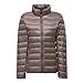 Produktbild Damen Frühling Herbst Jacken Daunen Ultra Dünn Leicht Damen Mäntel Stehkragen Weibliche Slim Kurze Jacke Gr. XXL, khaki