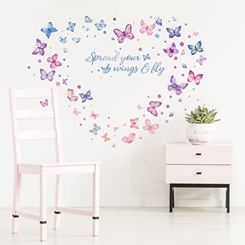 Vinilo decorativo mariposas para pared de 35 x 16 pulgadas miniatura 1