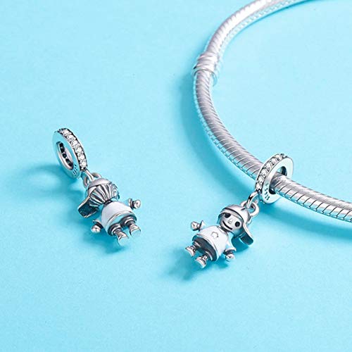 Vinwos Sterling Silver Boy Charm Beads Pendant Fit Pandora Bracelets Jewelry For Woman Enamel Processed 925 Sterling Silver Charms #TOP1