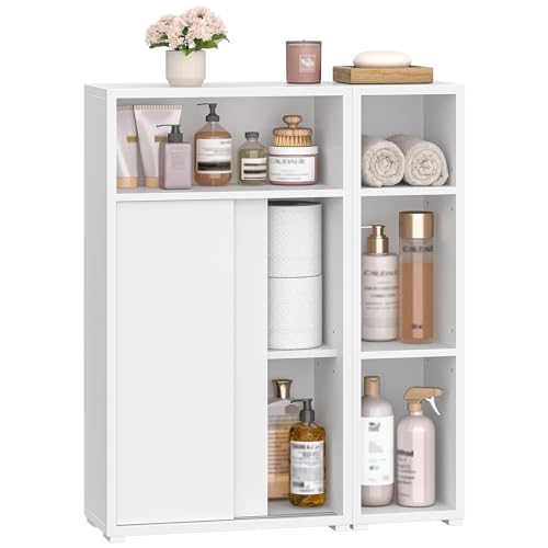 HEXCELEN Badezimmerschrank, Nischenschrank platzsparend, mit Schiebetüren,...