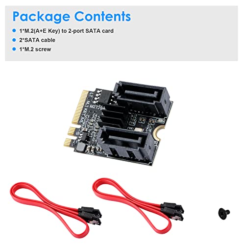 Image of M.2(A+E Key) to 2 Ports SATA3.0 6G Multiplier Free Driver