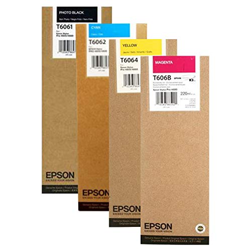 EPSON EPSON Stylus PRO 4880 HI Yield Ink (220 ml) Cartridge Set (Photo Black Cyan Yellow Magenta)