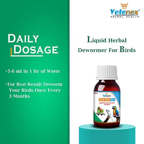 Catch Worm Bird - Liquid Herbal Dewormer for Birds - 30 ML