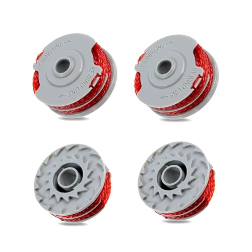 Viilich 4 bobines de fil pour coupe-bordure Flymo FLY021 513937190, double bobine en nylon standard avec alimentation automatique,bobine fil rechange nylon pour Flymo...