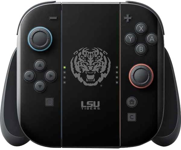 Skinit Decal Gaming Skin Compatible with Nintendo Switch 2 (2025) with Joy-Con - Officially Licensed LSU Geaux Tigers Design
