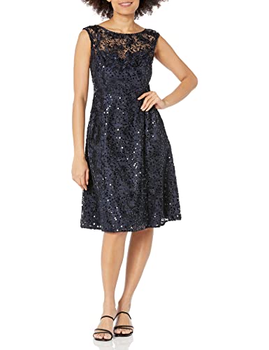 Adrianna Papell Women's Embroidered Midi Cocktail Dress