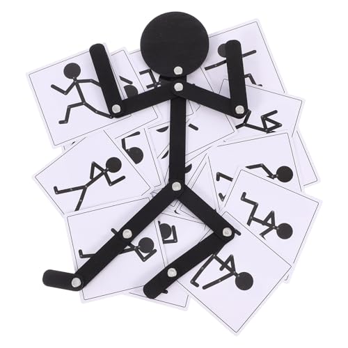 Parliky Juego de Educativo de Madera para 24 Tarjetas Dobles Figuras Pequeñas Juguete de Inteligencia para Desarrollo Cognitivo y Coordinación Óculo-Manual Adecuado para Aprendizaje y