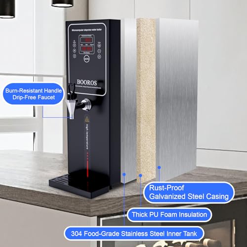BOOROS 10L Commercial Hot Water Dispenser - 2500W Rapid Heating for Restaurant and Office - Image 5