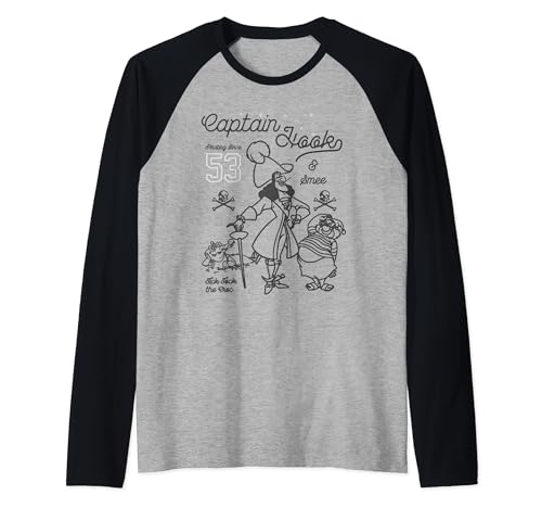 T-shirt raglan Peter Pan Captain Hook de Disney pour le quotidien